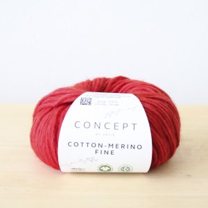 cotton merino fine, punainen